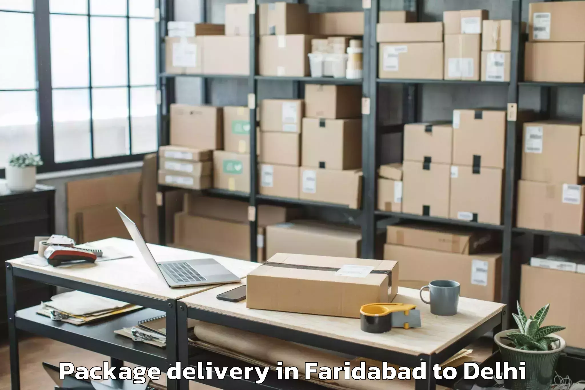 Trusted Faridabad to D Mall Paschim Vihar Package Delivery